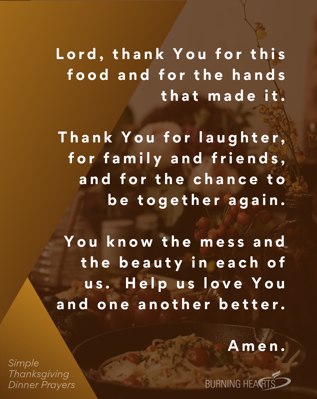 A Simple Thanksgiving Prayer of Gratitude