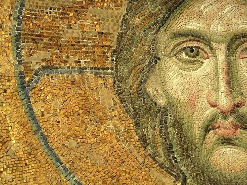 Mosaic of Jesus' face
