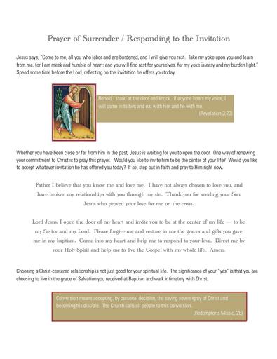 Prayer of Surrender