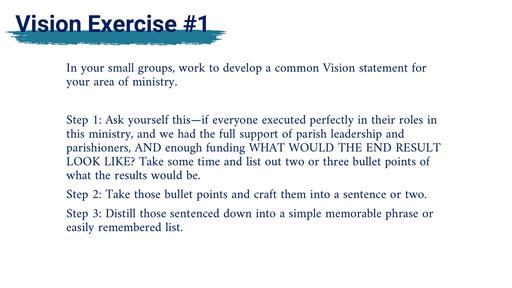 Vision Statement Exercises