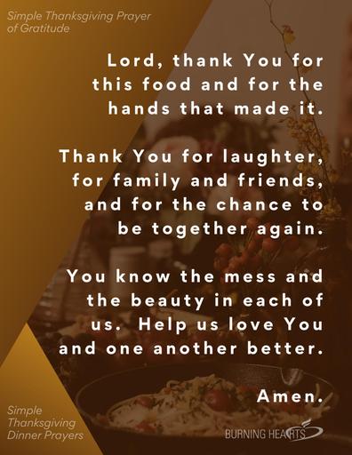 Simple Thanksgiving Prayer Pack