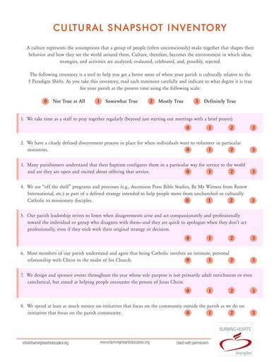 Cultural Snapshot Inventory (Parish)