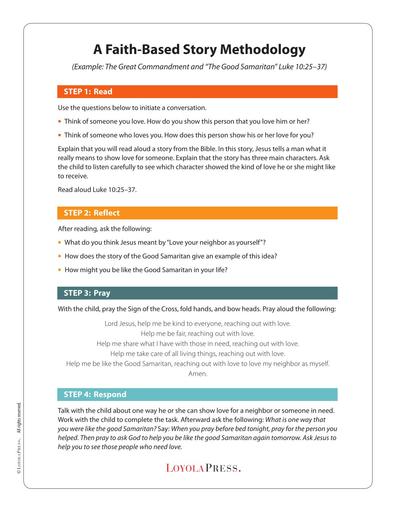 A Faith-Based Story Methodology (from Loyola Press)