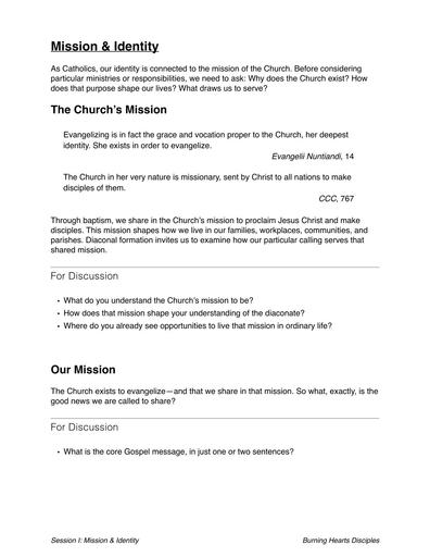 The Church's Mission